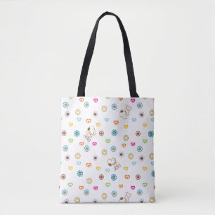 Tote Bag Snoopy Colorful Hearts Motif