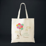 Tote Bag Snoopy et Ballons Anniversaire<br><div class="desc">Célébrez l'anniversaire de votre enfant avec ces jouets super mignons avec Snoopy tenant des ballons colorés.</div>