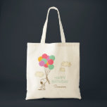 Tote Bag Snoopy et Ballons Anniversaire<br><div class="desc">Célébrez l'anniversaire de votre enfant avec ces jouets super mignons avec Snoopy tenant des ballons colorés.</div>