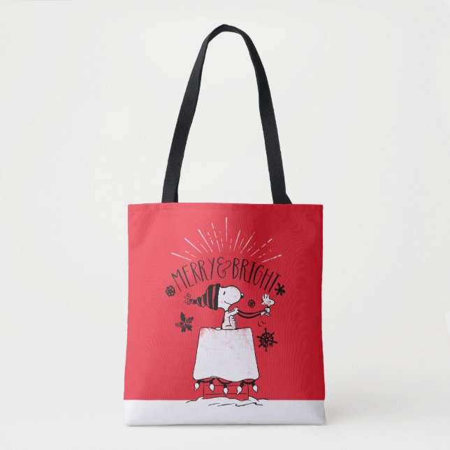 Tote Bag Snoopy et Woodstock - Joyeux et lumineux (Devant)