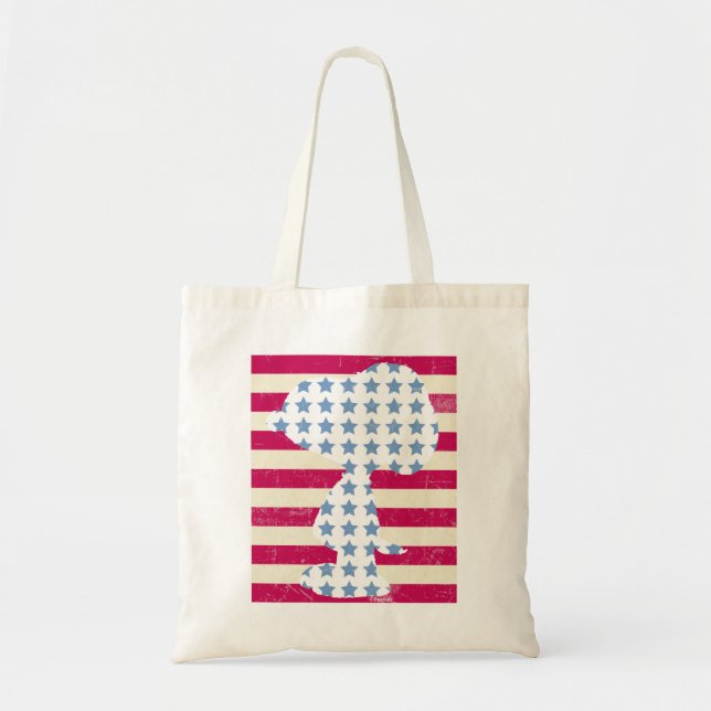 Tote Bag Snoopy Vintage Stars & Stripes (Devant)
