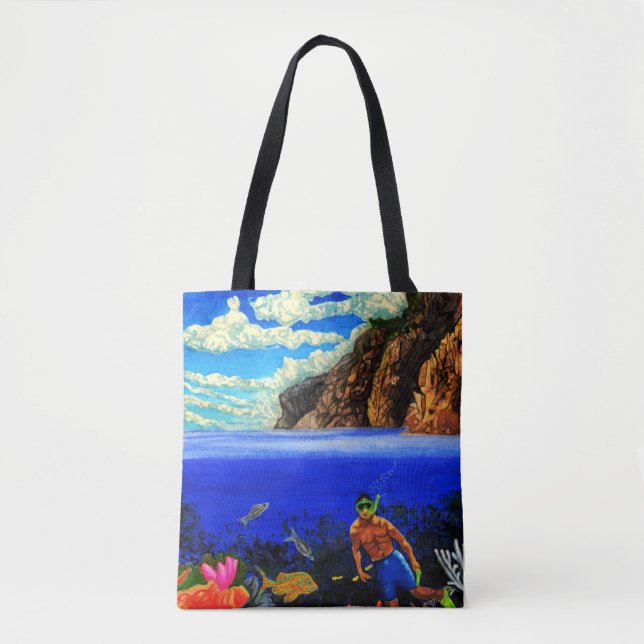 Tote Bag Snorkeling à Black Rock (Devant)