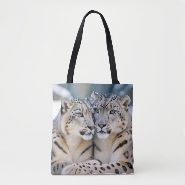 Tote Bag Snow Leopard Animal Nature Animale Affection Faune (Devant)