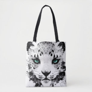 Tote Bag Snow Leopard Sauvage Nature Animal Couleur Art Pei
