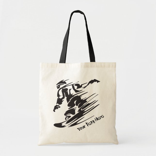 Tote Bag Snowboard personnalisé Snowboard Mountain (Devant)
