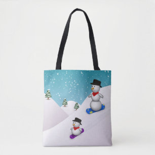 Tote Bag Snowboarding