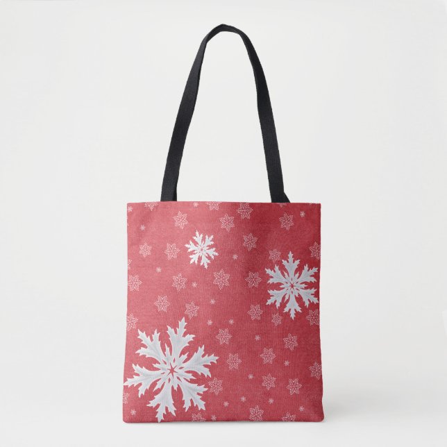 Tote Bag Snowflakes à la carte postale de Noël Eve (Devant)