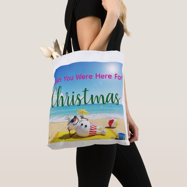 Tote Bag Snowman bronzage (De près)