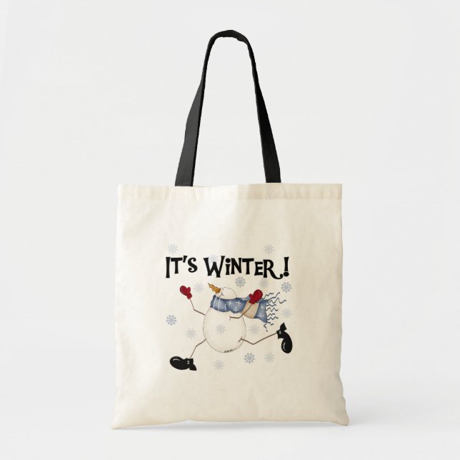Tote Bag Snowman C'est l'hiver (Devant)