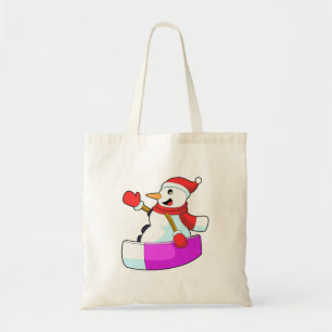 Tote Bag Snowman comme Snowboardeur avec Sonowboard.PNG