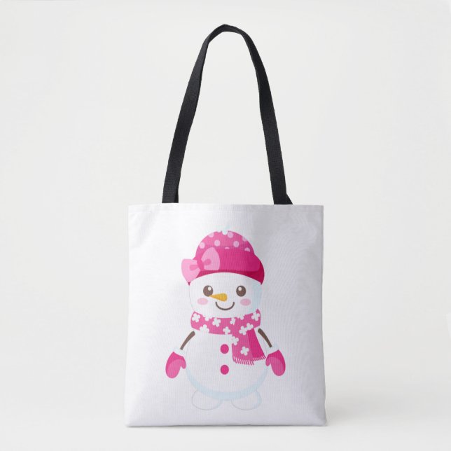 Tote Bag Snowman Wearing (Devant)