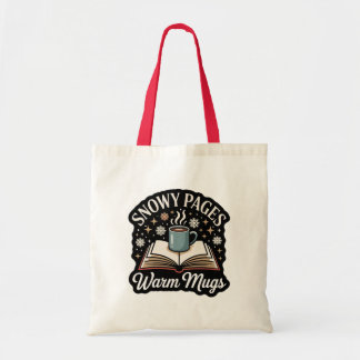 Tote Bag Snowy Pages Cozy Reading Tote