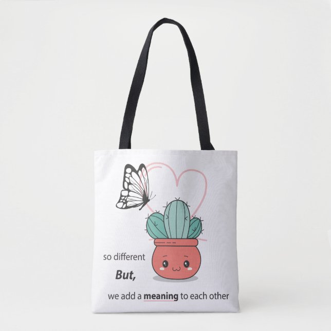 Tote Bag So Different, Parfait Ensemble - mignon couple d'a (Devant)
