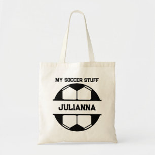 Tote Bag Soccer Ball Sport cadeau pour fille ou garçon Nom