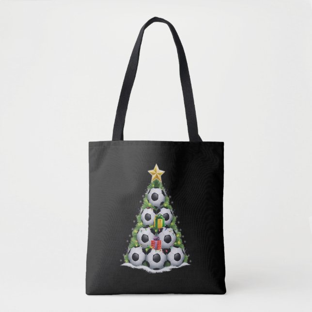 Tote Bag Soccer Noël Arbre Joueur Joueurs Joueurs Joueurs J (Devant)