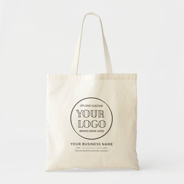 Tote Bag Société minimale Logo Nom Année (Devant)