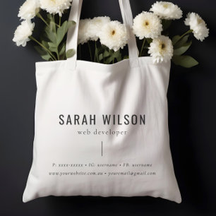 Tote Bag Société promotionnelle personnalisée minimaliste
