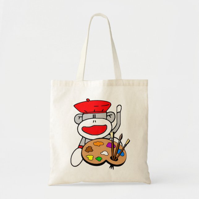 Tote Bag Sock Monkey, artiste (Devant)