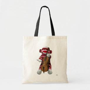 Tote Bag Sock Monkey et Cello 2