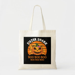 Tote Bag Soeur Shark Boo Boo Boo Drôle Cadeaux Halloween