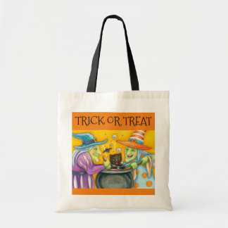 TOTE BAG SOEURS DE TÉMOIGNAGE, CHAT NOIR, TRICK HALLOWEEN O