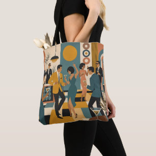 Tote Bag Soirée Dansante Martini du Milieu du Siècle
