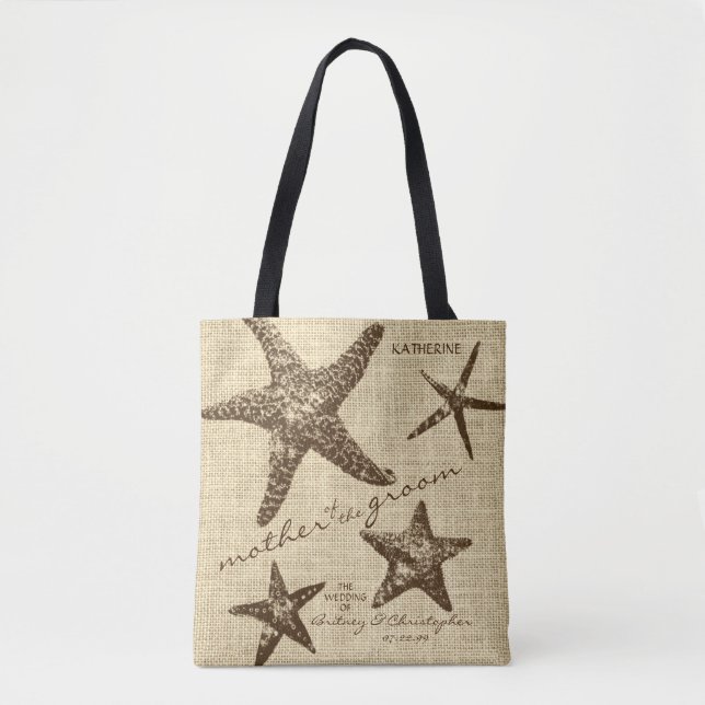 Tote Bag Soirée de mariage de Starfish Beach (Mère de Groom (Devant)