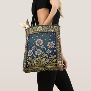 Tote Bag Soirée Fleur sauvage Whimsical Dusty Purple Floral