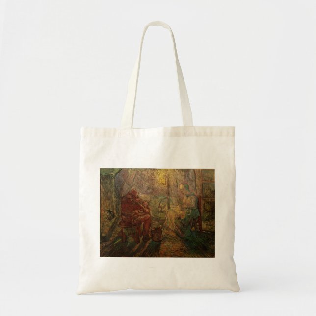 Tote Bag Soirée - La Veillée par Vincent van Gogh (Devant)