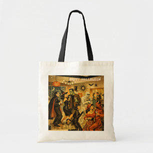 Tote Bag Soirée Martini Halloween Rétro Milieu de Siècle 50