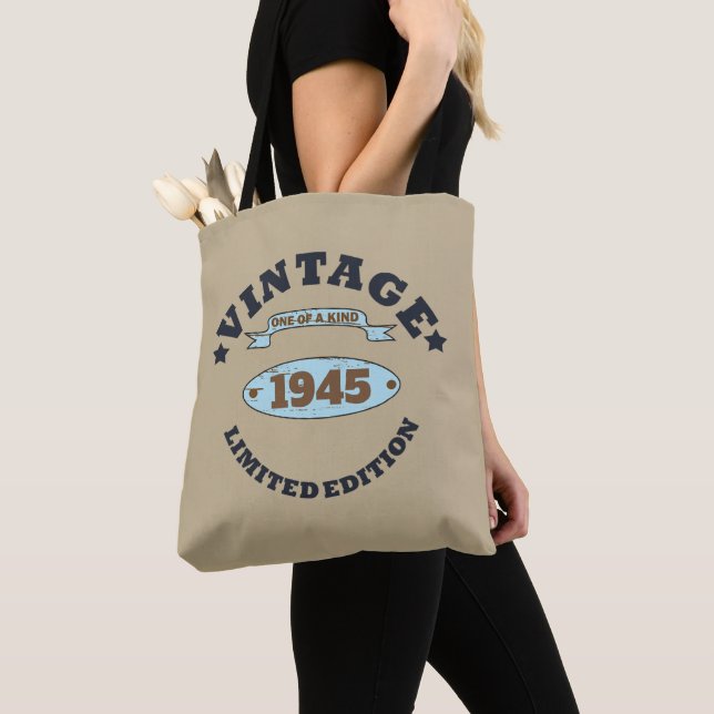 Tote Bag Soirée personnalisée vintage de 85e anniversaire (De près)