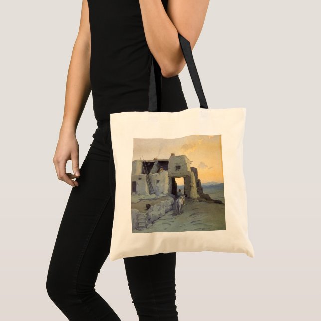 Tote Bag Soirée, Pueblo de Walpi par Marion Kavagh Wachtel (Devant (produit))