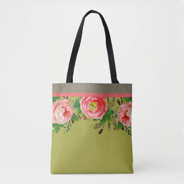 Tote Bag Soirée Rose Printemps (Devant)