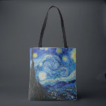 Tote Bag Soirée Van Gogh Starry. Impressionnisme art vintag<br><div class="desc">Sac fourre-tout "La Nuit étoilée" Van Gogh.</div>