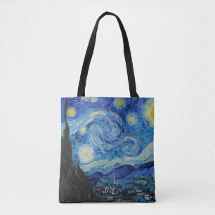 Tote Bag Soirée Van Gogh Starry. Impressionnisme art vintag