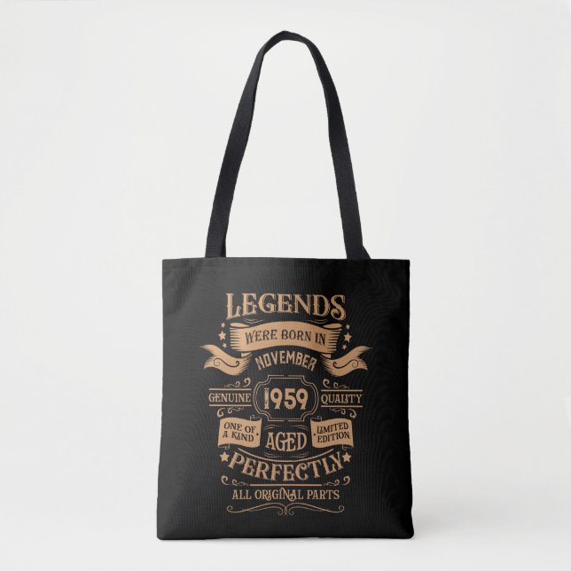 Tote Bag Soirée vintage de 65e anniversaire personnalisée (Devant)