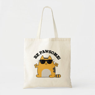 Tote Bag Sois Paw-some Funny Awesome Chat Pun