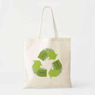 Tote Bag Sois Vert ! Réutiliser, réduire, recycler