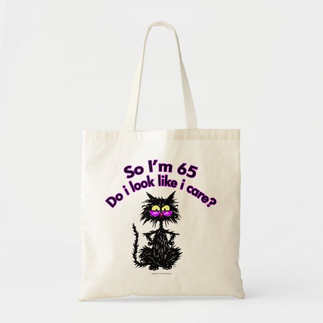 Tote Bag soixante-cinquième Chat d'anniversaire (Devant)