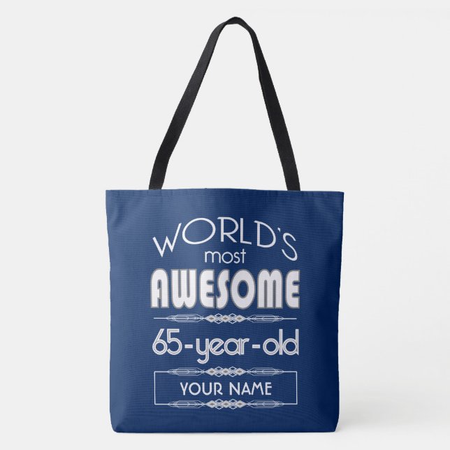 Tote Bag soixante-cinquième D'anniversaire des mondes (Devant)