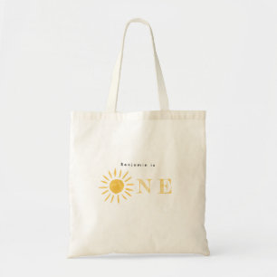 Tote Bag soleil 1er anniversaire aquarelle soleil