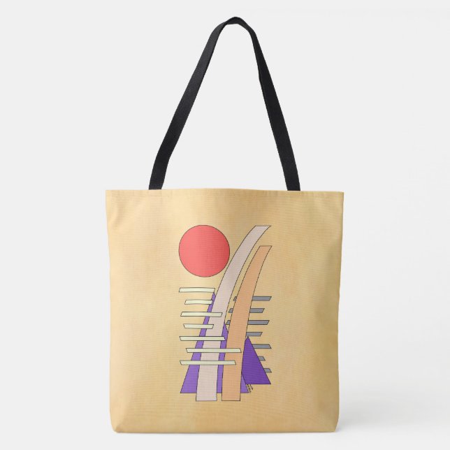 Tote Bag Soleil abstrait, ombres, reflets et structures (Devant)