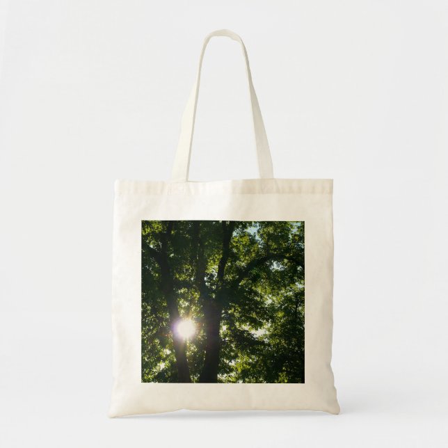 Tote Bag Soleil brillant à travers les arbres (Devant)