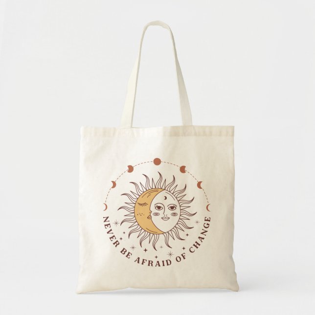 Tote Bag Soleil Céleste Et Lune Boho (Devant)