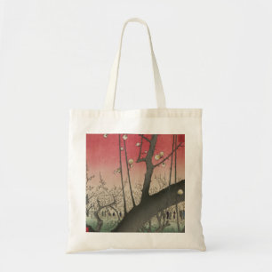 Tote Bag soleil couchant japonais pruniers arbres