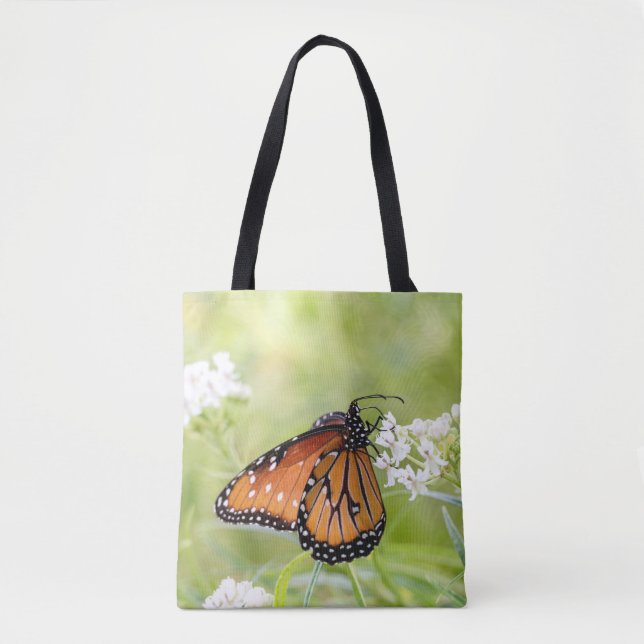 Tote Bag Soleil de la reine Papillon sur les algues (Devant)