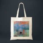 Tote Bag Soleil de l'impression Claude Monet<br><div class="desc">Impression Lever de soleil peint par Claude Monet en 1872.</div>