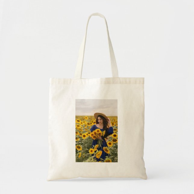 Tote Bag Soleil et fleurs (Devant)