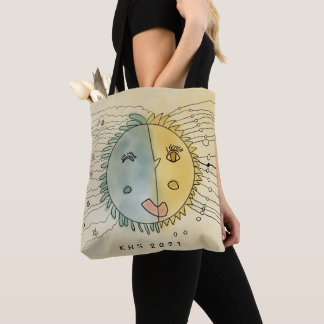 Tote Bag Soleil et lune avec étoiles avec étoiles Fourre-to