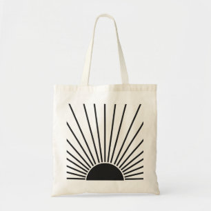 Tote Bag Soleil Levant Soleil Noir Et Blanc Soleil Abstrait